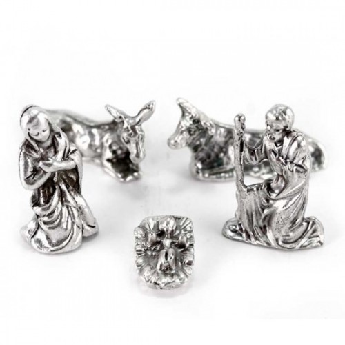 NATALE - Natività Metallo 2,8 cm 5 pezzi