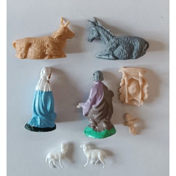 NATALE - Natività Mini Plastica Colorata 3,5 cm 8 pezzi 2