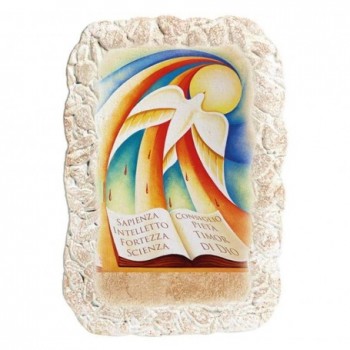 CRESIMA - PENTECOSTE - Resina effetto Pietra 7,5x11,5cm