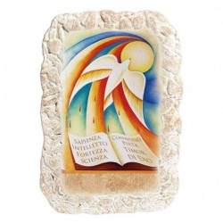 CRESIMA - PENTECOSTE - Resina effetto Pietra 7,5x11,5cm