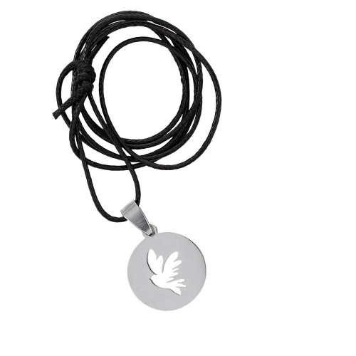 CIONDOLO Collana Colomba in acciaio