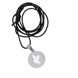 CIONDOLO Collana Colomba in acciaio