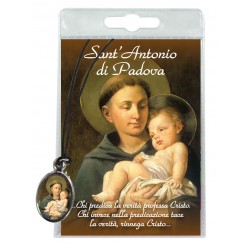 CIONDOLO Collana Medaglia Sant'Antonio in Blister