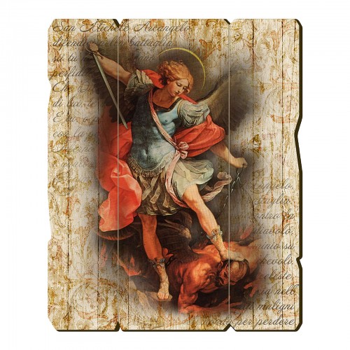 TAVOLETTE - Quadro Stampa San Michele Arcangelo 23,5x19