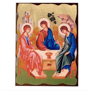 Icona Ortodossa in Legno Massello con Foglia Oro GRANDE...