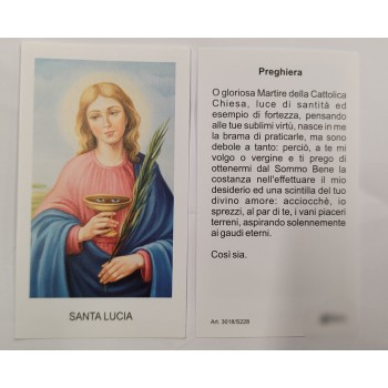 Santini SANTA LUCIA 13 dicembre con preghiera 100 PZ