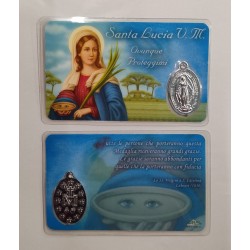 BLISTER  SANTA LUCIA 13 Dicembre con medaglia Miracolosa