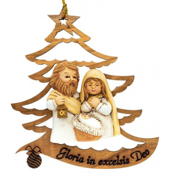 NATALE - Decoro in Legno Natività Resina 2