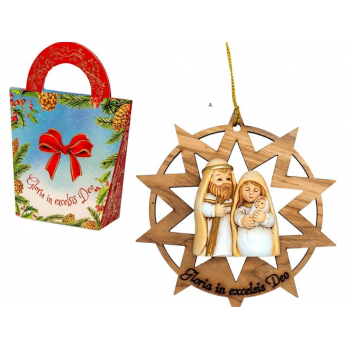 NATALE - Decoro in Legno Natività Resina