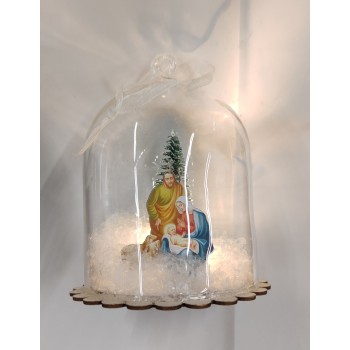 NATALE - Campana in Vetro con Sagoma Sf