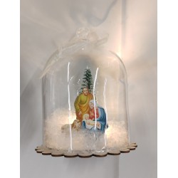 NATALE - Campana in Vetro con Sagoma Sf