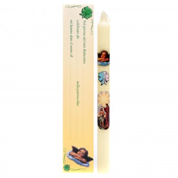 Candela Battesimo Colorata 2