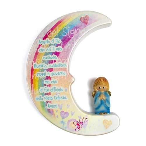 Quadretto Luna per cameretta con angioletto