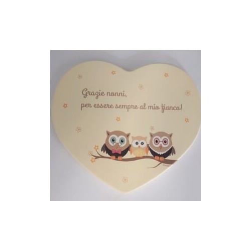Quadretto cuore Grazie Nonni