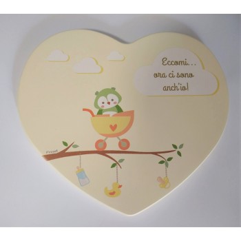 Quadretto cuore nascita