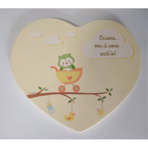Quadretto cuore nascita