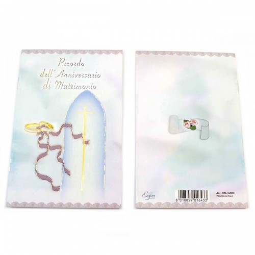 Libretto ricordo Anniversario Matrimonio 10x15 cm