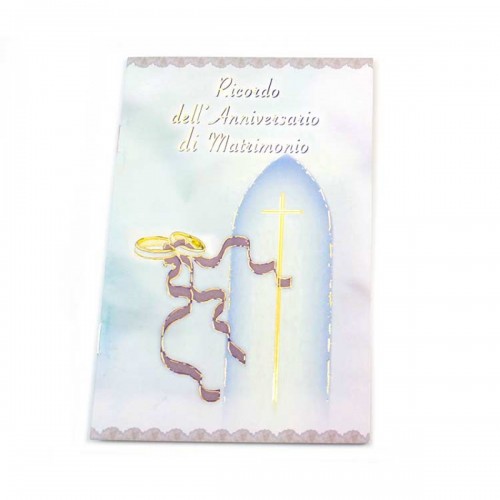 Libretto ricordo Anniversario Matrimonio 10x15 cm