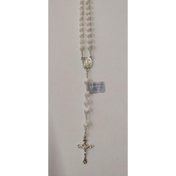 Rosario in Argento e Madreperla Grano Tondo Piccolo 2