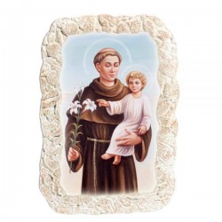 Tavoletta Quadretto San Antonio effetto pietra