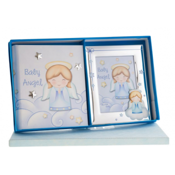 Cornice e Album Angelo Custode Grande in Argento