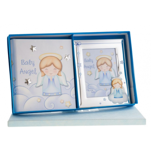 Cornice e Album Angelo Custode Grande in Argento