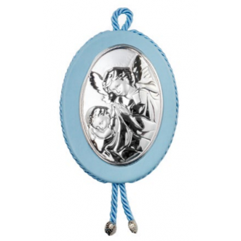 Sopraculla Carillon Angelo Custode Azzurro in Argento
