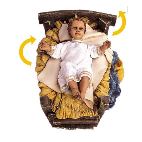 NATALE OFFERTA Gesù Bambino di 30cm in culla...