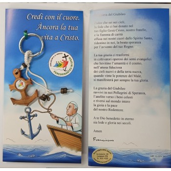 GIUBILEO - Portachiavi Ancora Legno Ulivo da euro 3,50