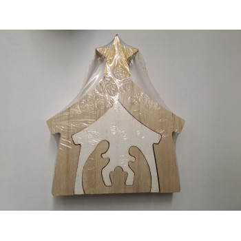 NATALE - Natività Presepe Stilizzato Legno a Incastro 3... 2