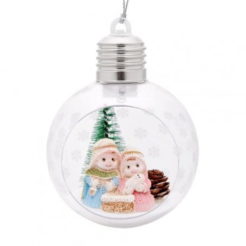 NATALE - Pallina Presepe Lampadina con Luce 2