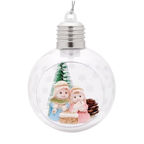 NATALE - Pallina Presepe Lampadina con Luce
