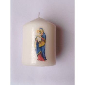 Moccolo Madonna Candelora diam 5,8 x 8cm