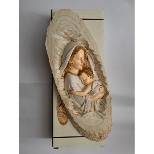 QUADRO - Quadretto sacro Madonna e Bambino in Resina