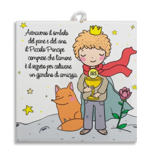 COMUNIONE -Piastrella Piccolo Principe con Calice