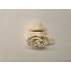 FESTE E SACRAMENTI - Rosa Porta Biglietto Ceramica Bianca