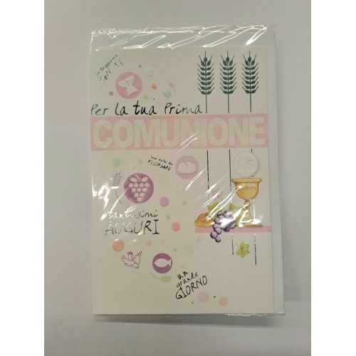 COMUNIONE - Biglietto Auguri Bimba