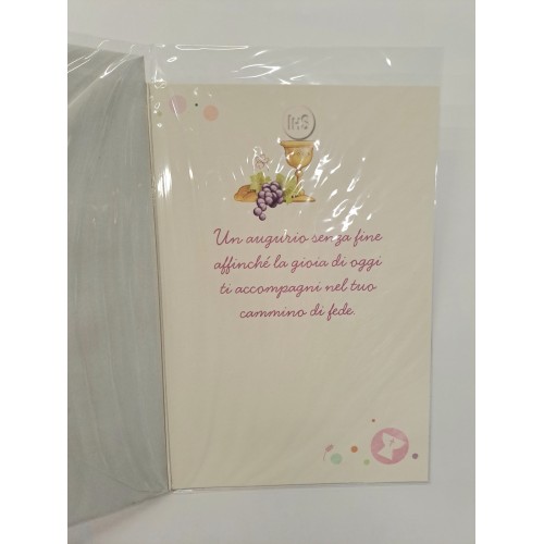 COMUNIONE - Biglietto Auguri Bimba
