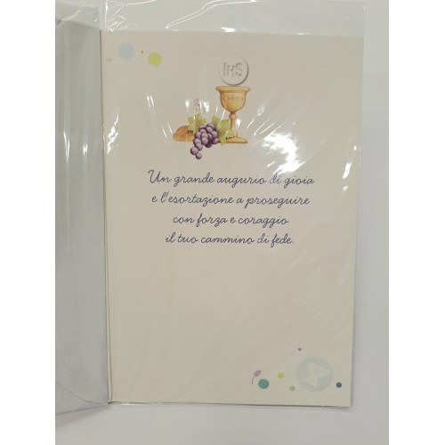 COMUNIONE - Biglietto Auguri Bimbo