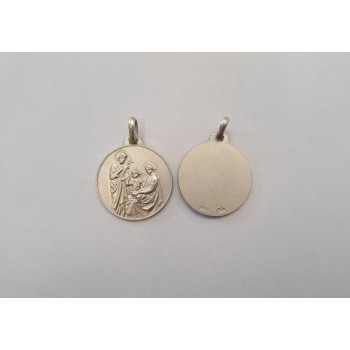 MEDAGLIA - Medaglia Sacra Famiglia in Argento Tonda