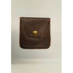 PORTAROSARIO - Porta rosario in pelle con bottoncino