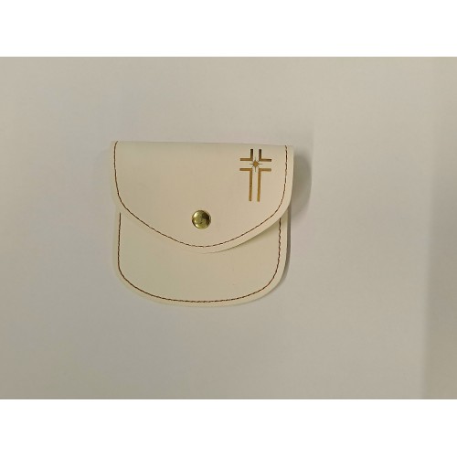 PORTAROSARIO - Porta rosario Bianco con Croce