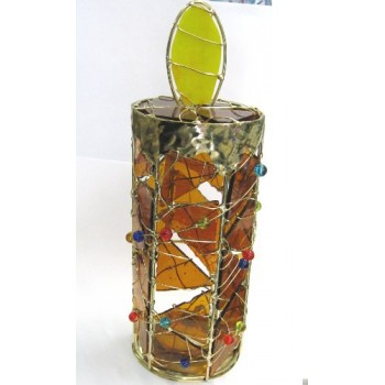 NATALE - Lanterna Natalizia Portalumino in Metallo 27x9cm...