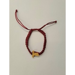 BRACCIALETTI - Braccialetto Regolabile con Tau Legno