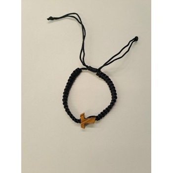 BRACCIALETTI - Braccialetto Regolabile con Tau Legno 2