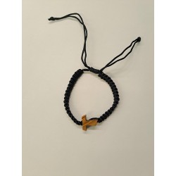 BRACCIALETTI - Braccialetto Regolabile con Tau Legno