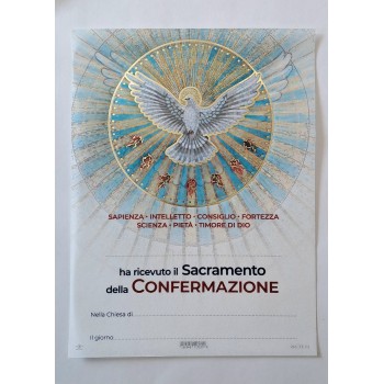 CRESIMA - Pergamena Ricordo Sacramento della Confermazione