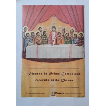 COMUNIONE - Pergamena Ricordo Comunione