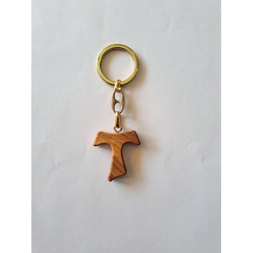 PORTACHIAVI - Porta Chiavi con Tau in Legno di Ulivo