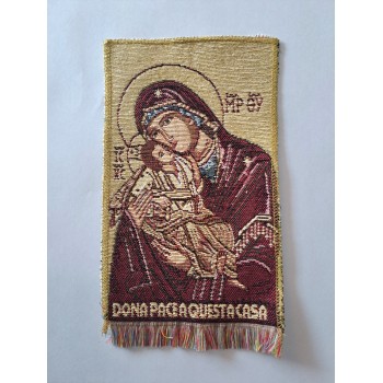 Quadretto Arazzo Madonna con Bambino